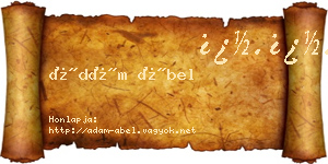 Ádám Ábel névjegykártya