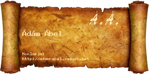 Ádám Ábel névjegykártya