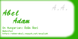 abel adam business card